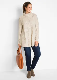 Pull long esprit poncho, manches longues, bonprix