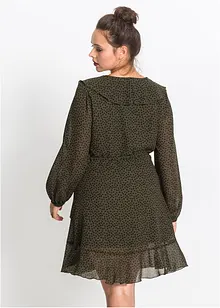 Robe style portefeuille à volants, bonprix