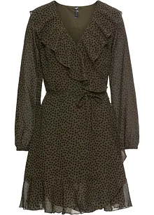 Robe style portefeuille à volants, bonprix