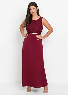 Robe longue de soirée avec ceinture (Ens. 2 pces.), bonprix