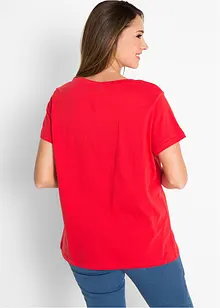 Lot de 5 tee-shirts col rond, manches courtes, bonprix