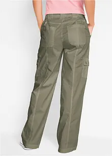 Jean cargo en coton, taille mi-haute, bonprix
