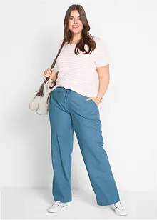 Pantalon en lin à jambe large, bonprix