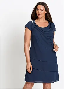 Robe premium en crêpe au look superposé, bonprix