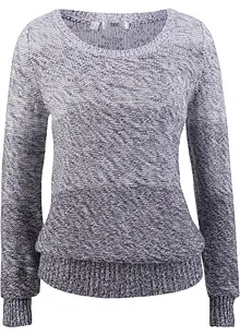 Pull col rond avec dégradé de couleur, manches longues, bonprix