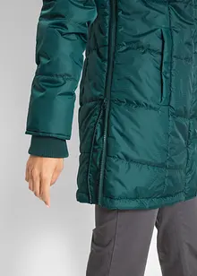 Veste longue matelassée, rembourrée avec col et capuche, bonprix