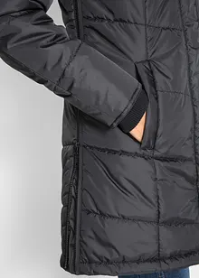 Veste longue matelassée, rembourrée avec col et capuche, bonprix