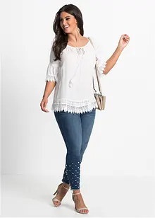 Tunique à dentelle en viscose douce, bonprix