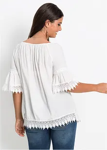Tunique à dentelle en viscose douce, bonprix