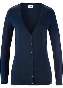 Gilet basique en maille fine avec patte de boutonnage, bonprix