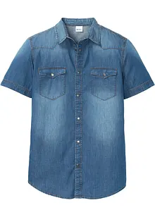 Chemise manches courtes en jean, Slim Fit, bonprix