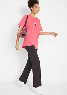 Pantalon de sport en coton, jambes évasées, bonprix