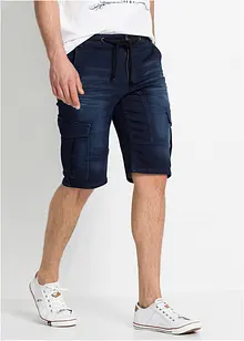 Bermuda en molleton aspect jean, Regular, bonprix