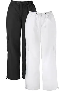 Lot de 2 pantalons 7/8 avec tour de taille confortable, bonprix