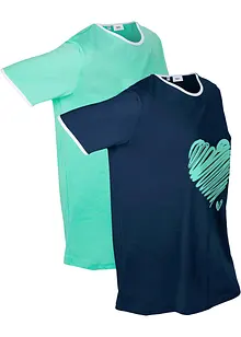 Lot de 2 T-shirts longs, bonprix