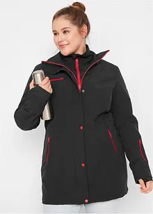 Veste longue softshell extensible, bonprix