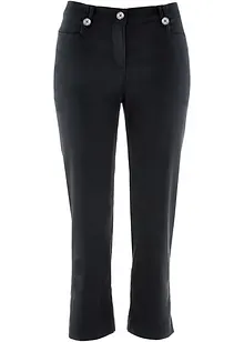 Pantalon 7/8 fendu en bengaline avec taille confortable, bonprix