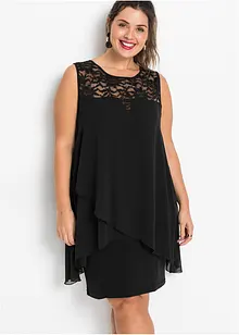 Robe en jersey et crêpe, bonprix