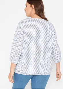 Lot de 2 T-shirts imprimés, manches 3/4, bonprix