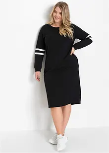 Robe sweat à rayures, bonprix