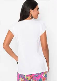 T-shirt avec décolleté en dentelle, bonprix