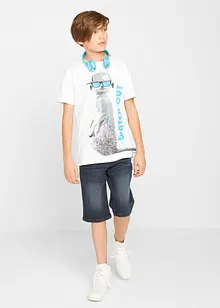 Bermuda garçon en jean extensible, Regular, bonprix