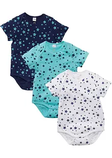 Lot de 3 bodies bébé manches courtes en coton, bpc bonprix collection