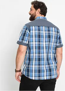 Chemise manches courtes avec empiècements denim, bonprix