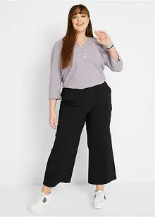 Jupe-culotte en bengaline avec taille large élastique, bonprix