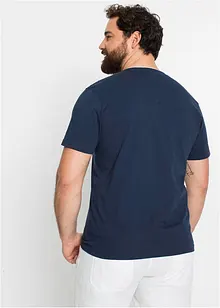 T-shirt col Henley à imprimé, manches courtes, bonprix