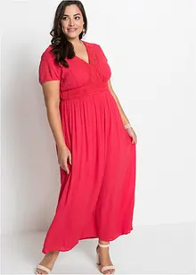 Robe longue estivale à dentelle, bonprix