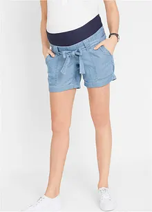 Short de grossesse léger en Lyocell et lin, bonprix