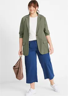 Blazer long en lin majoritaire, Loose Fit, bpc bonprix collection