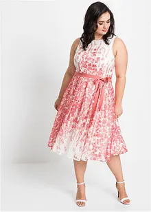 Robe midi en dentelle avec lien à nouer, bonprix