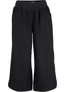 Pantalon en lin à empiècement taille confortable, longueur 3/4, bonprix