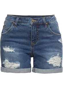 Short en jean à effets déchirés, bonprix