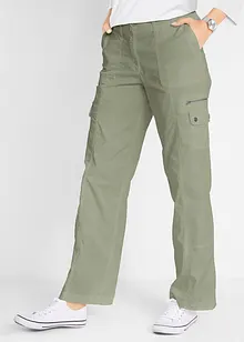 Jean cargo en coton, taille mi-haute, bonprix