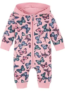 Combinaison sweat bébé à capuche coton, bonprix