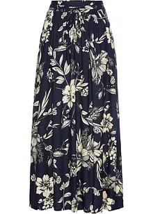 Jupe longue en viscose avec taille élastique et lien à nouer, bonprix