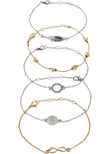 Set de bracelets (ens. 5 pces), bonprix