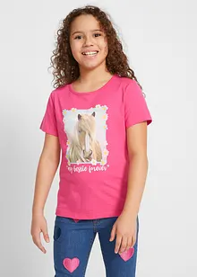 Lot de 2 T-shirts fille en coton, bonprix