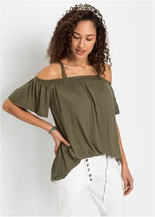 T-shirt à épaules dénudées en viscose douce, bonprix