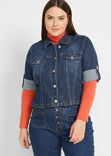 Veste courte en jean, manches 3/4, bonprix