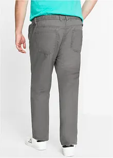 Lot de 2 pantalons droits taille élastiquée 100% coton, Regular, bonprix