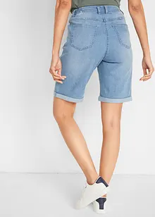 Bermuda en jean confort stretch avec broderie et taille confortable, bonprix