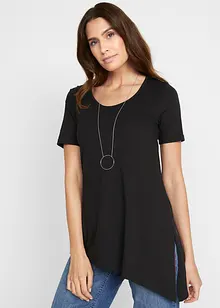 T-shirt long asymétrique, manches courtes, bonprix