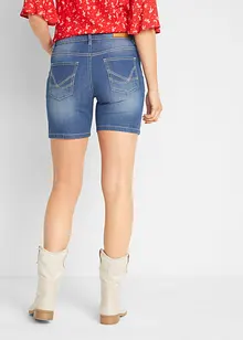 Lot de 2 shorts en jean slim, taille mi-haute, bonprix