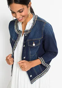 Veste en jean à franges, bonprix