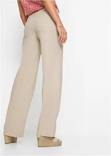 Pantalon palazzo en lin mélangé, bonprix