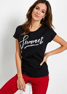 T-shirt avec sequins, bonprix